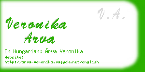veronika arva business card